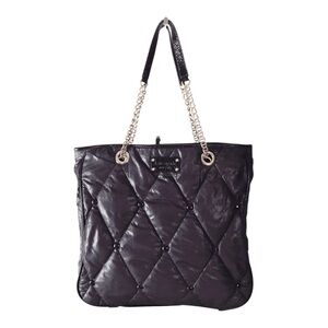 Kate Spade black nylon quilted tote
